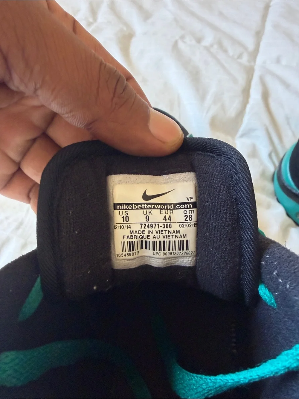 Nike Ken Griffey JR Black and Teal High-Top Sneakers
